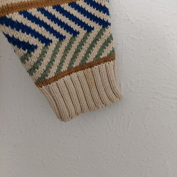 Cricket Women's Vintage (90's) Sweater Multicolored Geometric Sz M British Crown - Picture 7 of 9